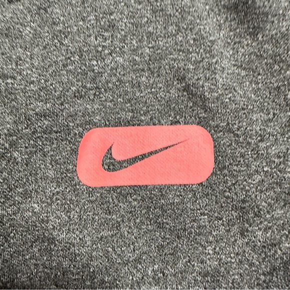Nike Dri-Fit zip up hoodie, girls size small, gray/pink, pockets, spring, layer - Picture 3 of 12